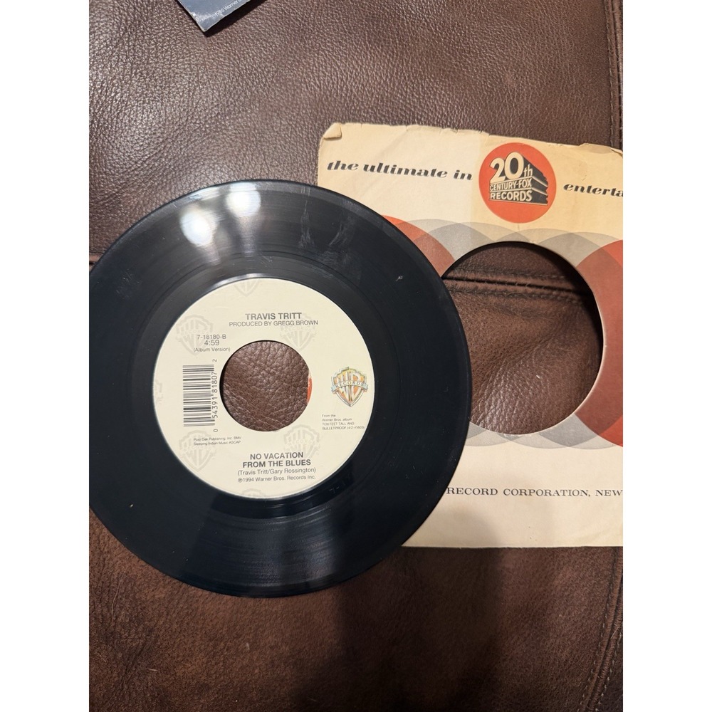 Travis Tritt - no vacation from the blues/foolish pride 45 RPM vinyl record